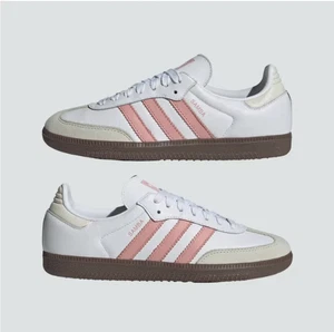 Adidas Womans Size 9.5 Samba OG 'White Wonder Mauve' JI2677 - Picture 1 of 6