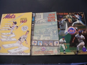 NEW YORK METS 1967 1970 1972 LOT OF 3 YEARBOOKS READ DESCRIPTION!!!! - Picture 1 of 6