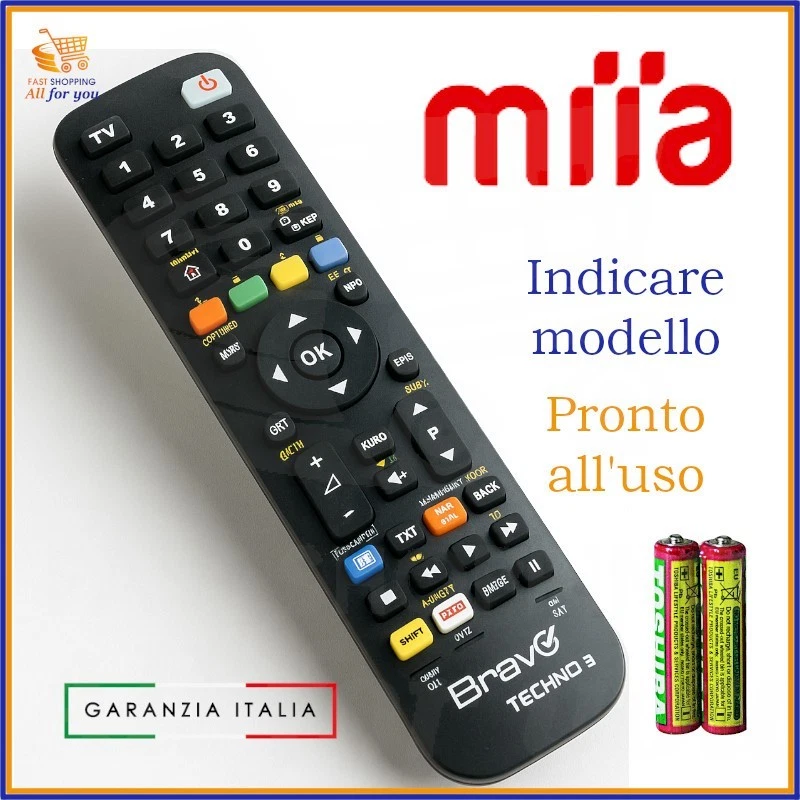 Telecomando universale per tv Miia bravo compatibile televisore x televisione - Immagine 1 di 1