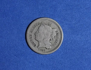 1865 - III Drei Cent Nickel - #P32550 - Bild 1 von 2