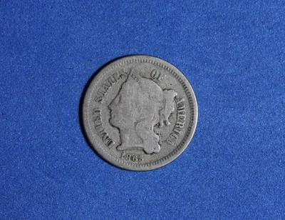 1865- III Three cent nickel -#P32550 - Image 1 of 2