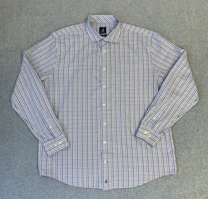 Camisa Johnnie-O Hombres XL Prep-Rendimiento Ligera Cuadros Bambú Abotonada Manga Larga - Imagen 1 de 11