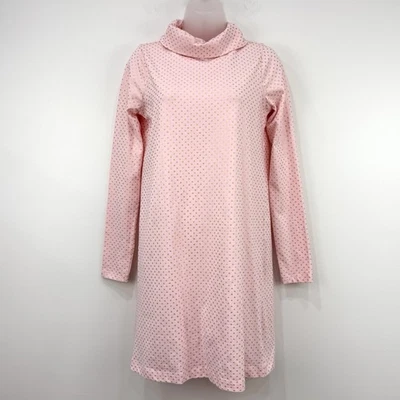 Vestido J Crew Crew Cuts Niñas 14 Rosa Lunares Nuevo con Etiquetas Cuello Alto Elastizado Femenino Foto 1 de 4