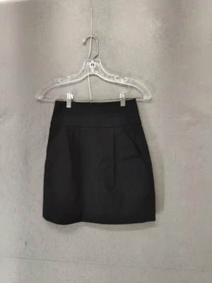 Falda Theory Mujer 0 Negra Cintura Alta Mini Ajuste Plisado Bolsillo Carrera Ropa de Trabajo Foto 1 de 4