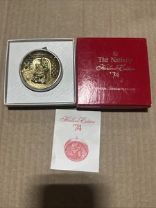 1974 Oneida Krippe Sterling Weihnachtsschmuck inkl. mit Box & Papier - Bild 1 von 5