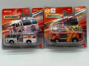 Matchbox Fire Engine x 2: #58 Scania XT & #104 Pierce Arrow XT 2025 sealed - Picture 1 of 9