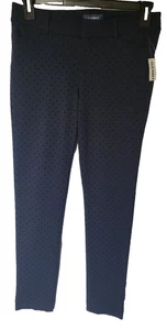 Neu mit Etikett Old Navy blau gepunktet mittelhoher Bund Pixie Damenhose Größe 6 - Bild 1 von 5