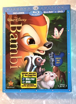 Bambi Diamond Edition Blu-ray/DVD Combo Two-Disc Set Sealed - Image 1 of 2