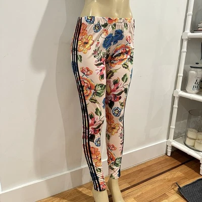Adidas Originals x Farm Rio Floralita Floral Rose Pink Leggings Sz Large BR5116 - Image 1 of 4