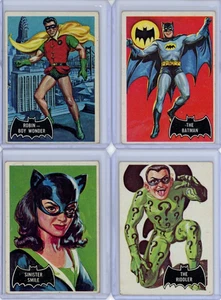 1966 Batman (Black Bat) Partial Set 54/55 Trading Cards Very Rare!  Sehr guter Zustand - Bild 1 von 21
