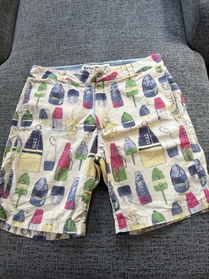 Tailor Vintage Shorts Mens 32 Cream AOP Greenwich Slim Fit Stretch Chino NEW - Image 1 of 4