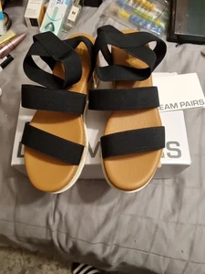 Sandalias de tacón de plataforma para mujer DREAM PAIRS de corcho talla 7 del Reino Unido - Imagen 1 de 3
