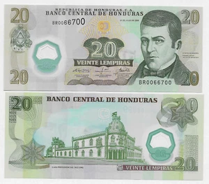 HONDURAS 20 LEMPIRAS 2008 UNC JOSE DIONISIO DE LA TRINDADE HERRERA Y DIAZ DEL VA - Bild 1 von 1