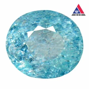 2.72 Ct "GIT" (9 x 8 mm)Green Blue (Neon Blue) COPPER BEARING PARAIBA TOURMALINE - Picture 1 of 5