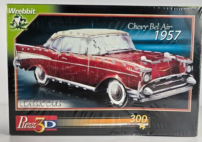 Chevy Bel Air 1957 - Modelo de coche 1:24 rompecabezas 3D Wrebbit 300 piezas ¡Nuevo sellado! Foto 1 de 4