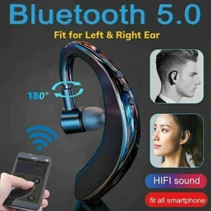 Wireless Bluetooth 5.0 Earpiece Headset Driving Trucker Earbuds Noise Cancelling - Picture 1 of 11