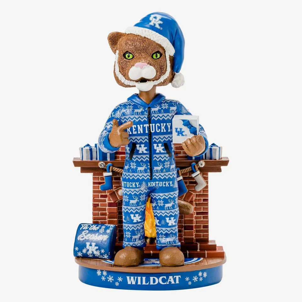 Scratch Kentucky Wildcats Holiday Mascot Bobblehead NCAA College - Image 1 of 1