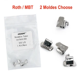 Dental Orthodontic Buccal Tube Double Tube Mesh Base Bondable MBT/ROTH022 AZDENT - Picture 1 of 21