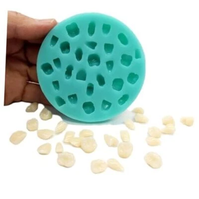 Imitación Dientes Humanos Dientes Silicona Molde Dientes Molde Dientes Múltiples  Foto 1 de 4