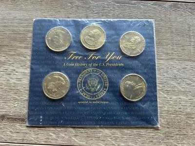 A Coin History of the U.S. Presidents 5 of 41 Readers Digest Brass Coins New - Image 1 of 4