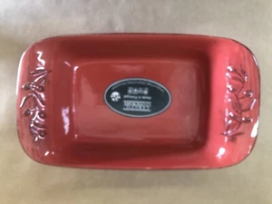 Cerutil Portuguese Ceramic Serving Bowl Old Red Rectangular 14”x 8” x 3” - Picture 1 of 2