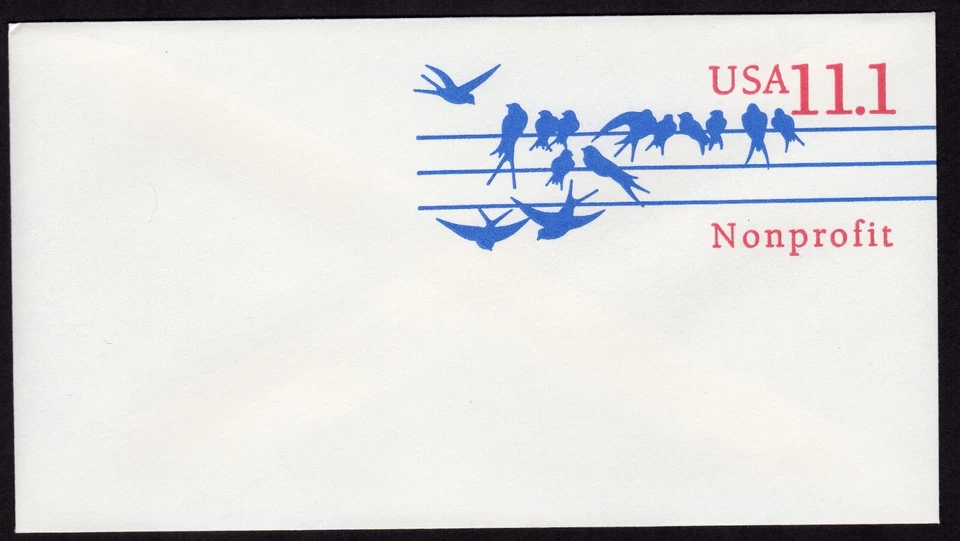 Scott #U620 Birds Nonprofit Stamped Entire Envelope - Image 1 of 1