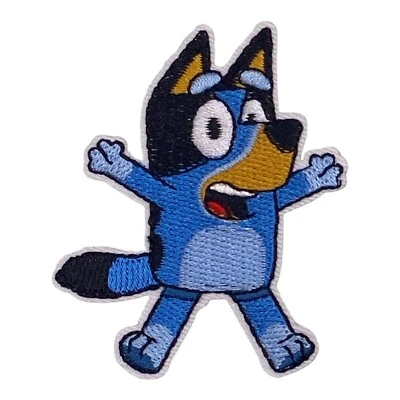 Bluey Patch Aufnäher Bügelbild Flicken Applikation Bandit Bingo Heeler Hund