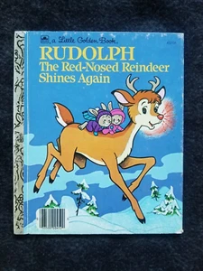 Rudolph the Red Nosed Reindeer Shines Again Holiday Xmas Little Golden Book 1982 - Picture 1 of 4