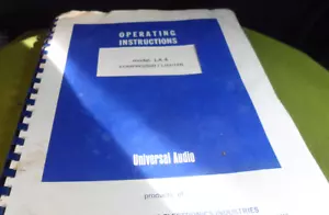 Vintage Original UREI Model LA4 Compressor Limiter Instruction Manual schematics - Picture 1 of 4