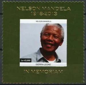 Sierra Leone 2013 MNH Nelson Mandela In Memoriam 1v Gold Stamp Politicians  - Picture 1 of 1
