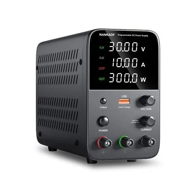 Fuente de alimentación DC variable, fuente de alimentación de banco con pantalla LED de 4 dígitos, 5V/3,6... Foto 1 de 4