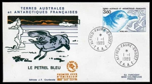 FSAT/TAAF 1989. Sc.144. Birds. Blue Petrel. FDC Crozet - Picture 1 of 1