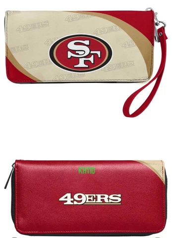 San Francisco 49ers NFL Curve Zip Organizer Ladies Wallet Cover