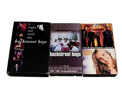 Backstreet Boys, NSYNC & Britney Spears 3 VHS Lot - Y2k music Foto 1 de 2