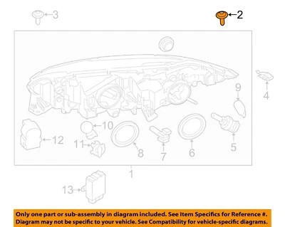 FORD OEM 14-23 Fusion Faros Componentes-Tornillo Conjunto Faros W702733S450B Foto 1 de 2