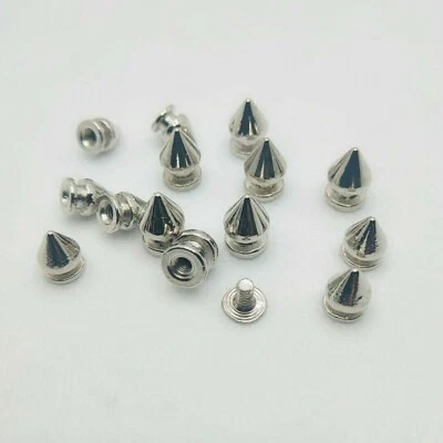 20Pcs Punk Piramide Cono Rivetto Borchie Unghie Picchi Roccia Pelle Craft Borsa - Immagine 1 di 4