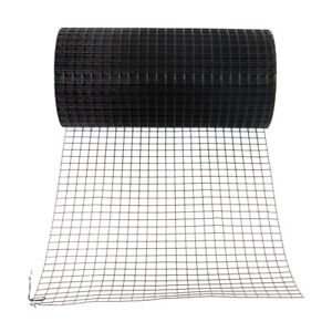 24' X100' 1 pouce maille de clôture soudée revêtue de vinyle noir pour clôture de maison et de jardin