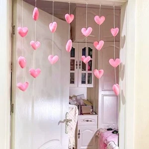 Gift Love Hearts Pendant Door Hanging Curtain Door Curtain Ornaments Home Decor - Picture 1 of 21