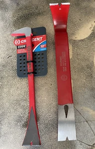 Crescent 12” Molding Pry Bar / Nail Puller & Hammer & 13” Flat Pry Bar Combo - Picture 1 of 4