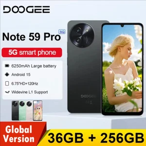 Global DOOGEE Note59 PRO 5G Phone 32GB+256GB Android 15 NFC 6250mAh 6.75'' 120Hz - Picture 1 of 15
