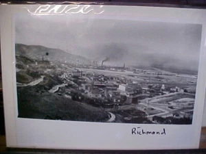 EARLY RICHMOND CHEVRON REFINERY VIEW ~ RICHMOND CALIFORNIA - Picture 1 of 2