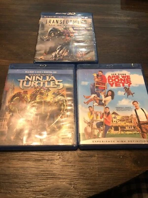Blue Ray Dvd Lot Of 3 Transformers Ninja Turtles And Are We Done Yet Foto 1 de 4