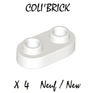 Lego 35480 - 4x Platte Plate, modifiziert 1x2 Rounded 2 Studs - Weiß White - NEU - Bild 1 von 1