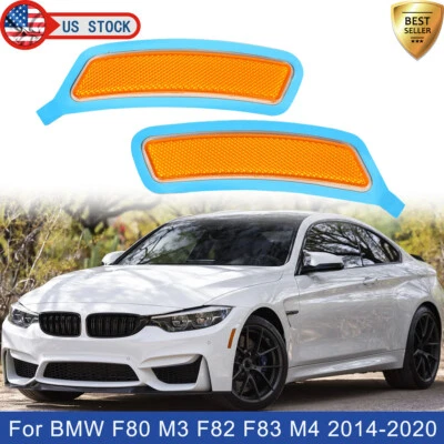 2pcs For BMW F80 M3 F82 F83 M4 2014-20 Front Bumper Side Marker Reflector Light - Image 1 of 4