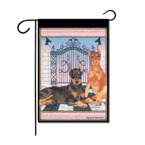Doberman Garden Flag Double Sided 12" x 17" - Picture 1 of 1