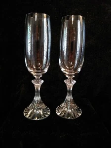 2 Fluted Champagne The Ritz by Mikasa 8 1/2" Tall - Picture 1 of 8