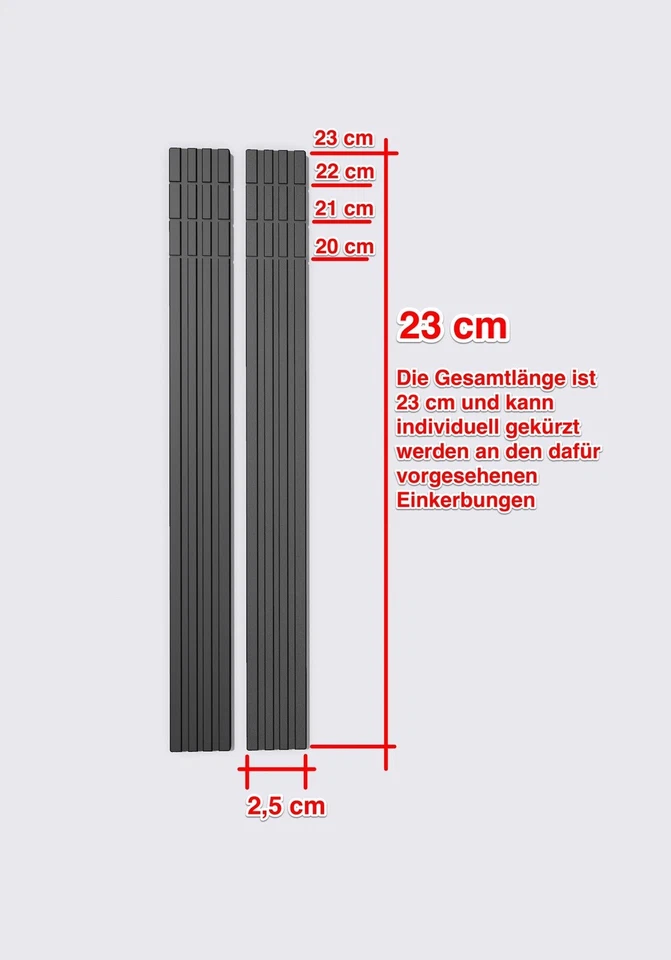 2 x puntales de repuesto, Reisenthel Carrybag 23 cm, pieza de repuesto cesta de la compra carril - Imagen 1 de 1