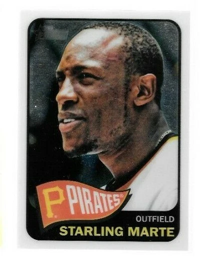 2014 Topps Heritage Chrome Starling Marte #THC-205 #'d 906/999 Pirates - Image 1 of 1
