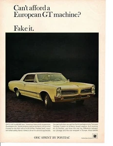 1966 PONTIAC OHC SPRINT ~ ORIGINAL PRINT AD - Bild 1 von 1