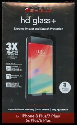 Vidrio HD + Protector Invisible de ZAGG para iPhone 8 Plus / 7 Plus / 6s Plus / 6 Plus Foto 1 de 3